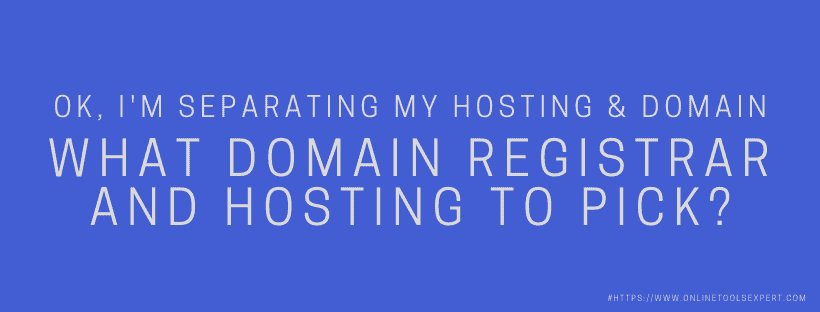 What domain registrar and hosting solution to pick?