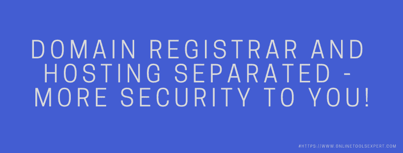 Site hosting and domain registrar separation is more secure