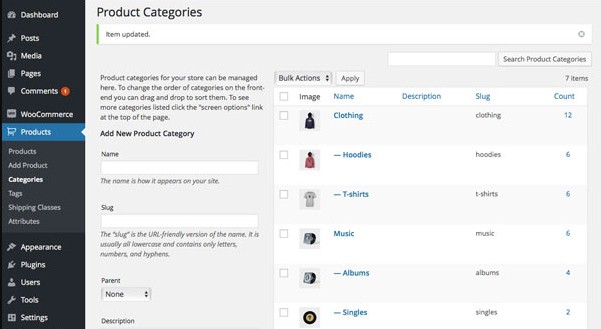 Categories page for your new WooCommerce online store
