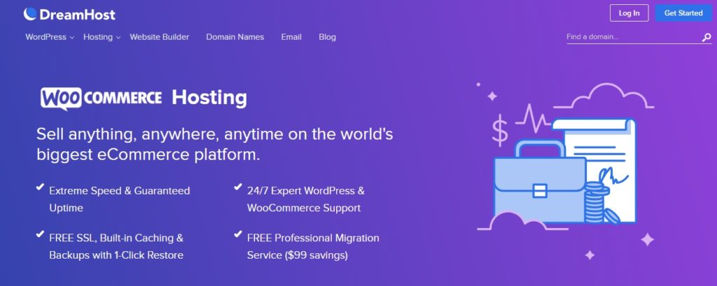 DreamHost dedicated hosting for WooCommerce eCommerce platform