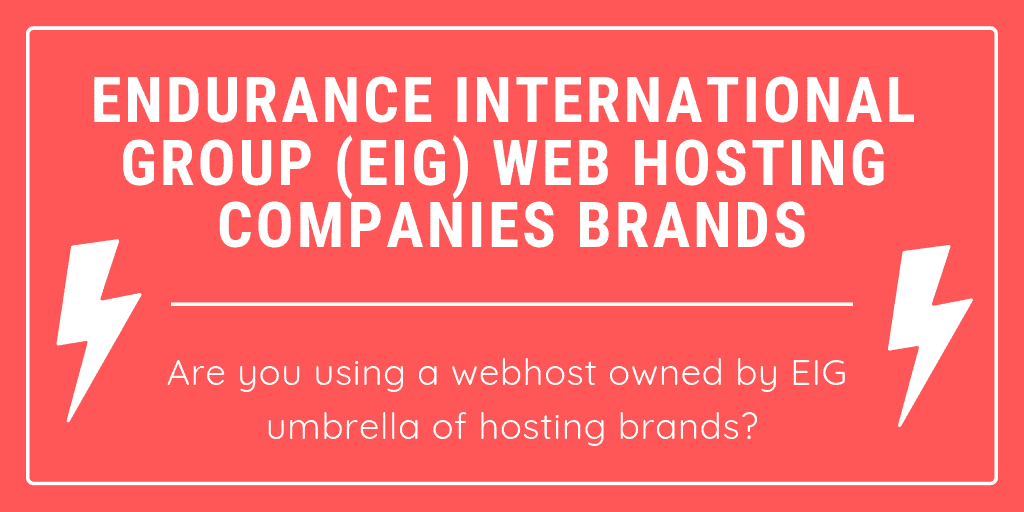 EIG web hosting companies brands