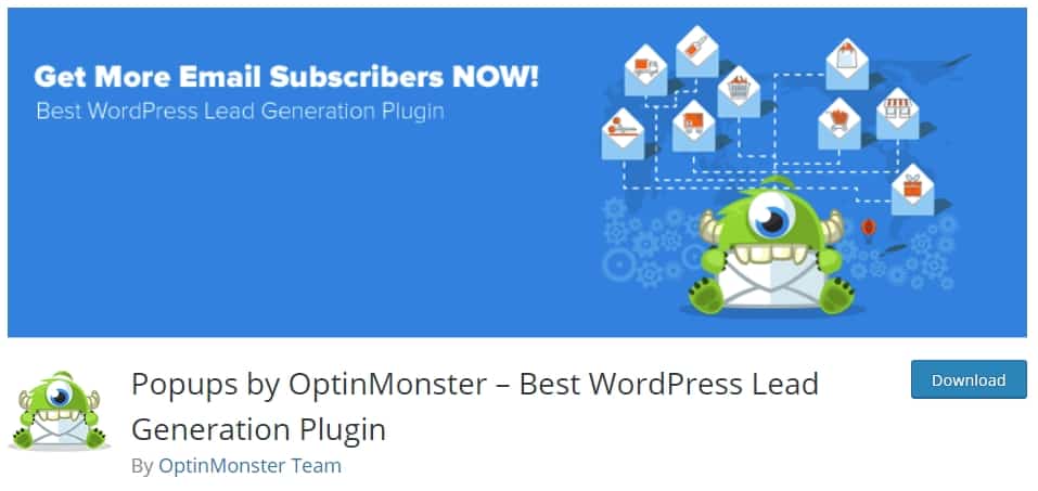 OptinMonster lead generation plugin 