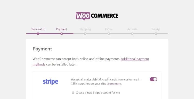 WooCommerce payment option configuration