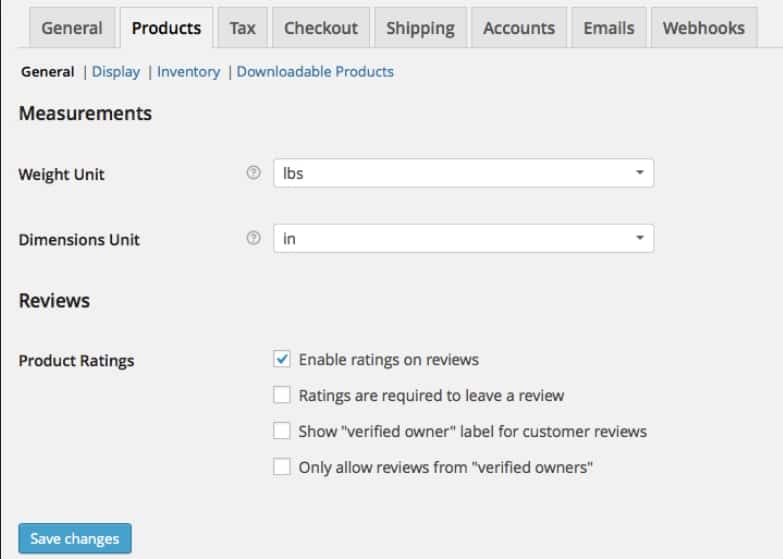 WooCommerce store product setting have reviews options as well 