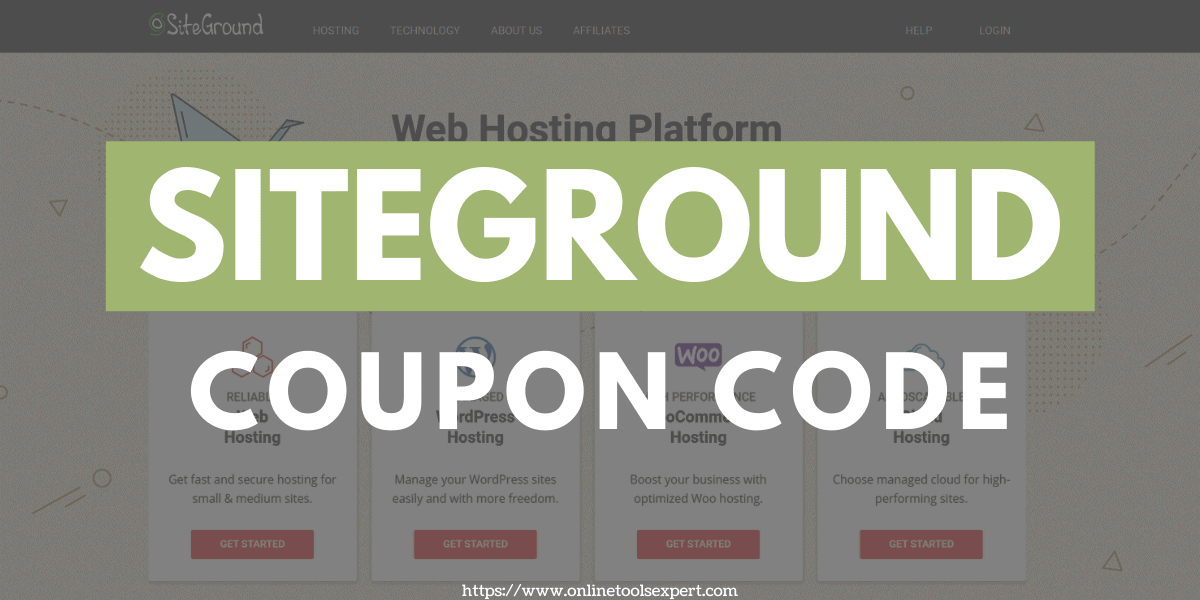 SiteGround Coupon Code Discount