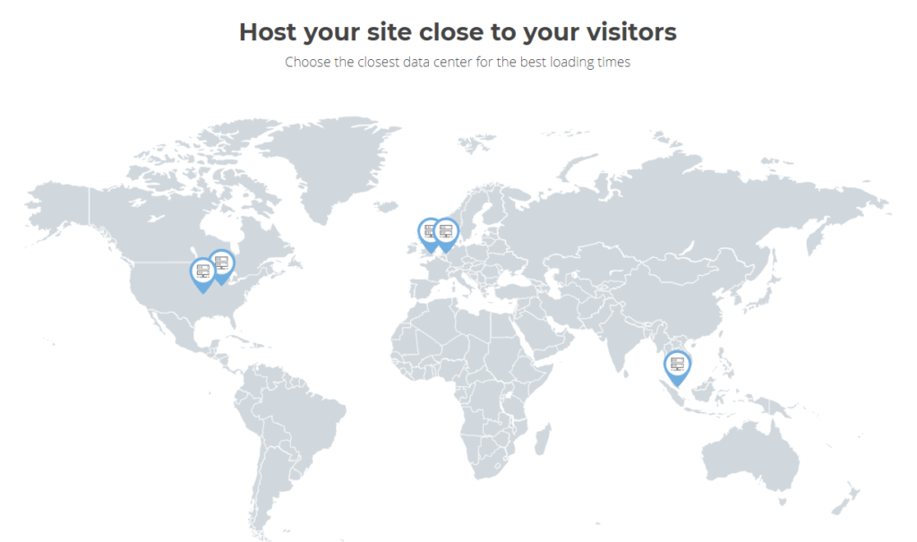SiteGround servers all over the world